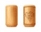 Cork stopper wooden taps. Wine bung in cartoon. Corkwood plug with grape bunch. Vector illustration on white background