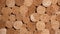 Cork wall tiles background soundproofing material. Generative AI