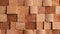 Cork wall tiles background soundproofing material. Generative AI