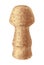 Cork wine stopper. Corkwood plug. Wine stopper. Wooden bung for bottle, equipment for alcohol winery production. Wooden