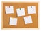 Corkboard on white background