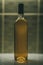 Corked home apple wine in a glass bottle