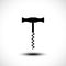 Corkscrew icon. Corkscrew silhouette