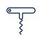 Corkscrew opener icon logo vector design illustration, isolated on white background.