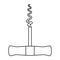 corkscrew tool isolated icon