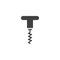 Corkscrew wine opener vector icon