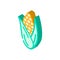 corn biogas isometric icon vector illustration