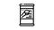 corn canned food line icon animation