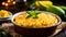 Corn casserole, bubbling with creamy goodness, topped with a sprinkle of cheese and fresh herbs