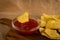 Corn Chips, Nachos Chips, Maize Snack, Corn Crisps or Totopos