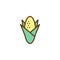 Corn cobs filled outline icon