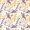 Corn colored outline seamless pattern