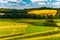 Corn fields and rolling hills in rural York County, Pennsylvania