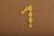 Corn Flakes numbers wooden background