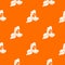 Corn flour pattern vector orange