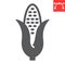 Corn glyph icon, thanksgiving and sweetcorn, maize sign vector graphics, editable stroke solid icon, eps 10.