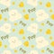 Corn grain and popcorn cute cartoon seamless pattern background illustration