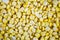 Corn grains are quick-frozen yellow, useful products