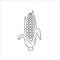Corn line icon. Vector illustration flat on white