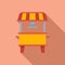 Corn machine icon flat vector. Food seller