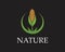 Corn nature industry logo vector illustration