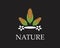 Corn nature industry logo vector illustration