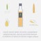 Corn oil. Maize oil. Thin line icon set. Vector.