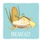 Corn porridge breakfast card - gluten free breafast concept