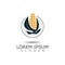 Corn simple logo design agriculture farming vector
