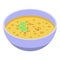 Corn soup icon, isometric style