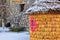 Corn stacks in the winter of northern China