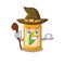 Corn tin funny but sneaky witch cartoon character design