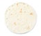 Corn tortilla on white background. Unleavened bread