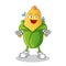 Corn very excited mascot vector cartoon illustration