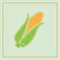 Corn yellow icon food natural illustration organic logo organic agriculture field corncob farm