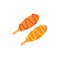 Corndog color icon. Simple line, outline vector of fast foot icons for ui and ux, website or mobile application