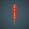 Corndog. Vector illustration decorative design