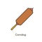 corndog. Vector illustration decorative design