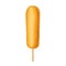 Corndog. Vector illustration. Icon isolated on white background.