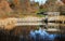 Cornell Botanical Gardens Pond pergola and boardwalk