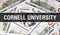 Cornell University text Concept Closeup. American Dollars Cash Money,3D rendering. Cornell University at Dollar Banknote.