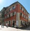 Corner businesses in mediaeval centre of Ãœberlingen