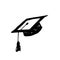 Corner-cap, Graduation cap. graduate hat in doodle style. master. training. pupils headdress - silhouette