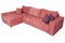 Corner convertible sofa-bed with storage space, upholstery soft