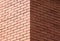 Corner of decorative brick wall