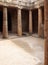 Corner and door of the ancient burial chamber with columns and doorway at the Tomb of the Kings necropolis in in Paphos cyprus