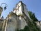 Corner of the dwelling of the Royal City of Loches overhanging the ramparts