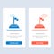 Corner, Flag, Golf, Sport  Blue and Red Download and Buy Now web Widget Card Template