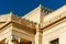 Corner of the header above the portico of the Inyo County Courthouse in Independence, California, USA