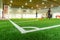 Corner Line of indoor football soccer training field